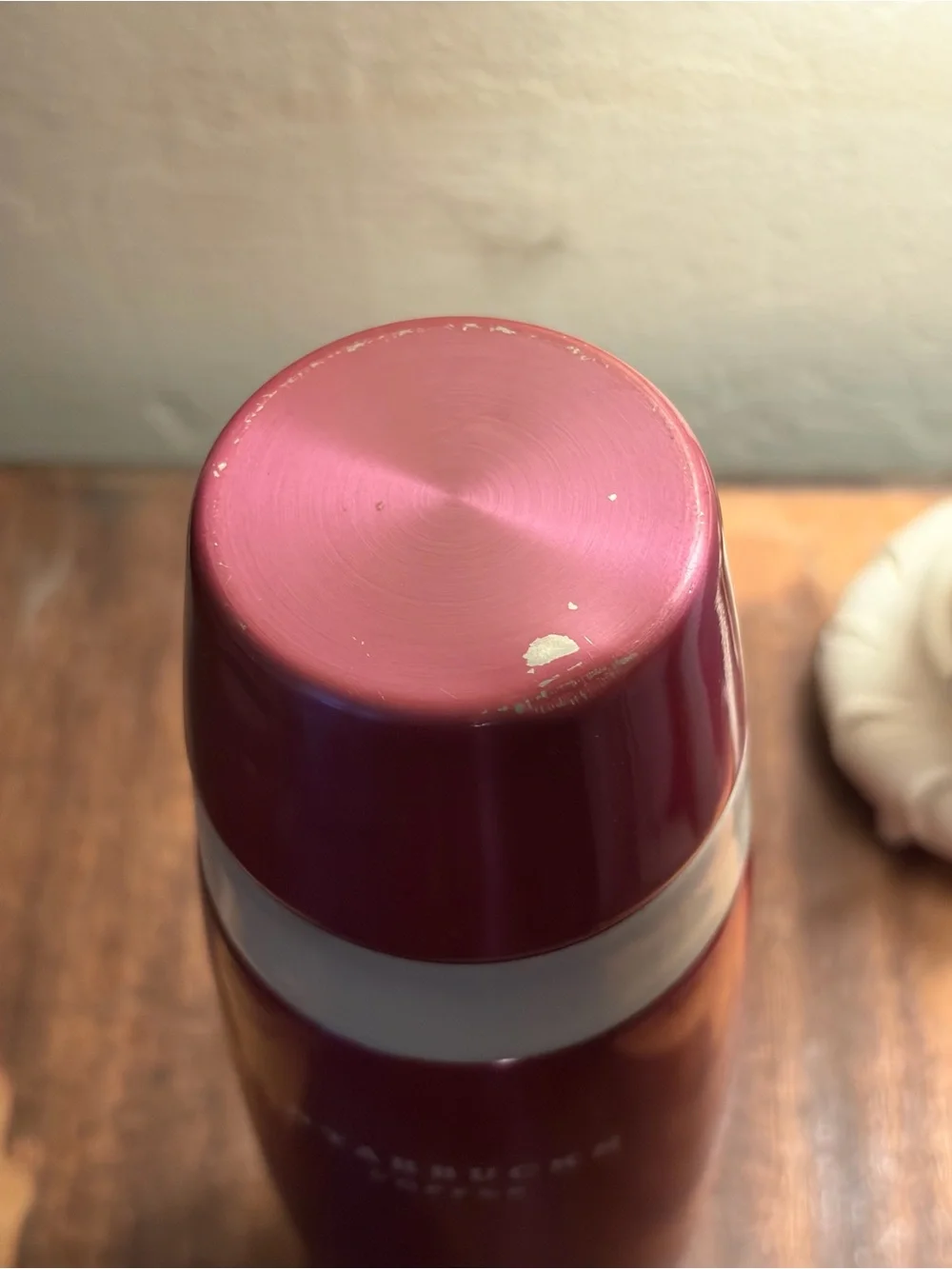 Vintage STARBUCKS 2006 travel Thermos in Metallic Pink